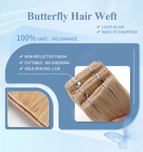 Extensioni di <span class=keywords><strong>Capelli</strong></span> Umani di Alta Qualità, Trama Naturale a Farfalla, Genius Wefts, Senza Cuciture, <span class=keywords><strong>Capelli</strong></span> Vergini a Doppia Trama - Product Image 5
