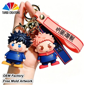 Fabricant de porte-clés personnalisés en silicone durable et écologique, figurines <span class=keywords><strong>d</strong></span>'anime 3D, accessoires, logo personnalisé - Product Image 1