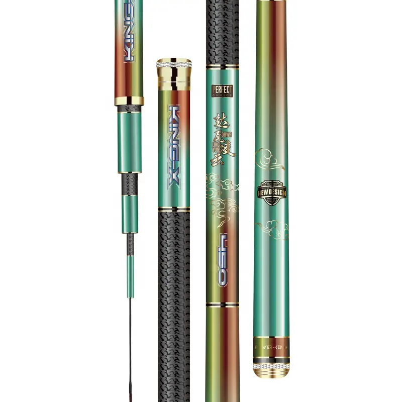 2022 New Style Super Hard Ultralight Carbon 2.7m-9.0m Telescopic Big Game Spinning Pole Carp Fishing Rod