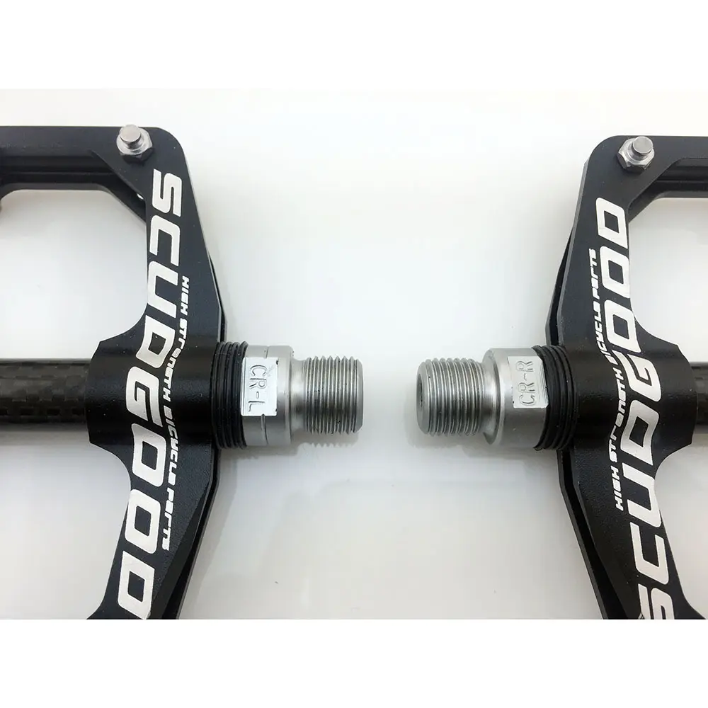 Pedal Sepeda MTB BMX, Ultra Ringan Ringan Karbon Desain Datar