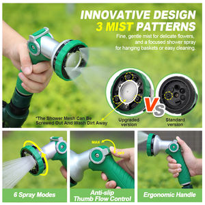 Pistolet pulvérisateur de jardin en métal robuste SUNSHINE amélioré, 6 modes de pulvérisation, contrôle du débit par bouton-poussoir, OEM/ODM disponible pour la vente en gros - Product Image 3