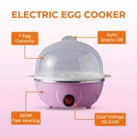 Cuiseur à œufs automatique et cuiseur vapeur électrique en plastique à 1 niveau avec arrêt automatique, compact pour la cuisine domestique