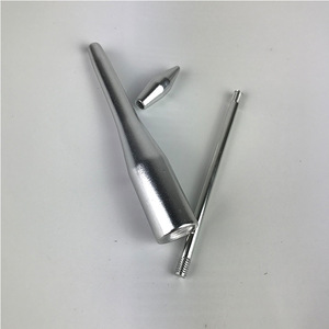 Antenne décorative de voiture en métal, mini antenne FM améliorée, courte, argentée, usage général, 50 ohms, antenne radio - Product Image 2