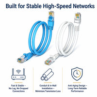 Kabel Patch Cord Cat6 Cat6A OEM Nilai Terbaik Berlapis Emas RJ45 CCA UTP FTP SFTP Ethernet LAN untuk Cloud Computing 5G