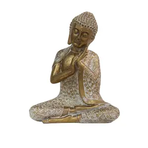Phổ biến nhựa thủ công mỹ nghệ Tôn Giáo Thiền vàng Phật giáo bức tượng phật tượng