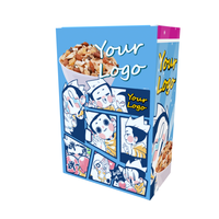 Boîte d'emballage alimentaire personnalisée pliable en papier d'art 350g, impression couleur, emballage en papier pour céréales