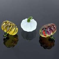 Figurine de citrouille en verre soufflé à la main, mini ornement de citrouille en verre artistique pour la décoration de table d'Halloween, personnalisation acceptée
