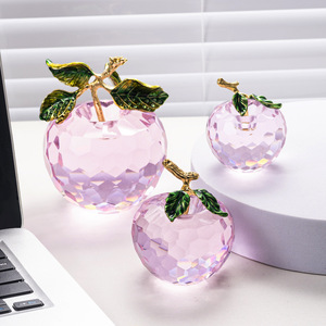 Ornement de Noël en cristal gravé en forme de pomme, boule et globe écologiques, design personnalisé, impression numérique, en stock, vente en gros - Product Image 6