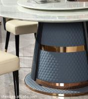 Ganzhausdesign, Komplettservice, Luxuriöser Marmor-Rundtisch für Restaurants, Familienfeiern, Hochwertiger Esstisch