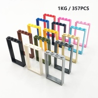 Briques MOC 1x4x3 1x4x6 Points Cadre de porte Cadre de fenêtre Plastique Multicolore Petites particules Compatibles Mini briques de construction Jouets pour enfants