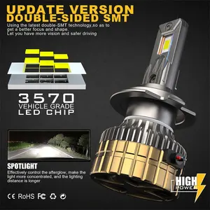 Fabrika VK60 D3S led far ampulü 9005 ışık motosiklet ampulü h4 led far