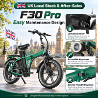 Vélo électrique pliable QMWHEEL F30 Pro, stock UK, 20 pouces, 250W, 48V, 45Ah, longue autonomie, expédition rapide