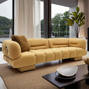 Support d'angle en tissu Agentara Design original Mousse innovante haute résilience avec cadre en bois de <span class=keywords><strong>mélèze</strong></span> russe pour application villa - Product Image 1