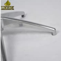 Base de chaise de bureau en alliage d'aluminium poli, pivotante à 360 degrés, inclinable, réglable en hauteur, 5 étoiles