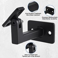 Kit de supports de main courante pivotants à 90 degrés, en acier robuste, réglables, pour montage mural sur escalier, pour bois