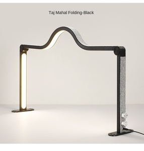 Lampu meja Salon kuku LED profesional, dengan penjepit telepon kecerahan dapat diatur lengan ganda desain kristal untuk penggunaan Salon kecantikan - Product Image 2