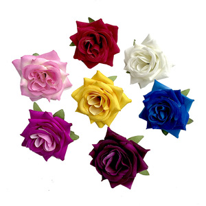 Mini rose en velours artificielle de 6 cm pour accessoire de cheveux, décoration de mariage - Product Image 5