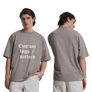 เสื้อยืดคอกลมสำหรับผู้ชายพิมพ์ลายโอเวอร์ไซส์สุดหรูผ้าฝ้าย100% รุ่นโอเวอร์ไซส์พิมพ์ลายกราฟิกสั่งพิมพ์โลโก้ได้ตามต้องการ - Product Image 2
