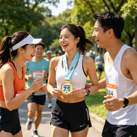Médaille de marathon personnalisée en alliage de zinc avec émail souple pour les vainqueurs de courses sportives