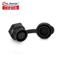 Connecteur d'aviation circulaire push-pull en plastique CNLINKO LP12 à 6 broches, IP68, mini taille, prise de signal mâle-femelle