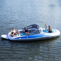Bateau gonflable neuf de haute qualité pour 6 personnes, île flottante gonflable, fête en mer, yacht gonflable, bateau à la dérive en PVC épaissi