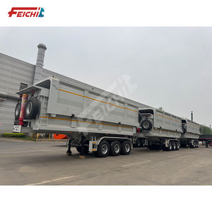 FEICHI 3 4 5 essieux utilisé sable rupture pierre Rocky <span class=keywords><strong>ferraille</strong></span> benne benne semi-remorque pour mine charbon <span class=keywords><strong>Transport</strong></span> benne remorque - Product Image 5