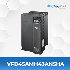 Variateur de fréquence VFD série MH300 d'origine, modèle VFD25AMH43ANSHA, 22 kW, 30 CV, 460 VAC, 45 A, en stock - Product Image 1