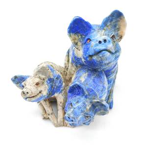 Nueva Llegada Precioso Lapislázuli Tallado 100% Color Natural Cerdo Escultura Piedras Preciosas Naturales Artesanía Para Regalo de Negocios - Product Image 2