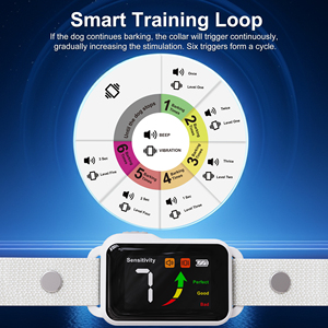 Ai thông minh nhận dạng rung tự động tiếng bíp đào tạo chó cổ áo mới không thấm nước có thể sạc lại không có vật liệu nhựa sốc - Product Image 3