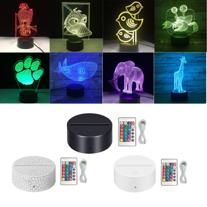 Jartown <span class=keywords><strong>3d</strong></span> Rgb Led Basis Met Touch Control Rgb 16 Kleuren Led Licht Usb Oplaadbare Gecertificeerde Lampvoet <span class=keywords><strong>3d</strong></span> Nachtlampje Bureaulamp - Product Image 5