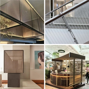 Malla Metálica Decorativa de <span class=keywords><strong>Aluminio</strong></span> Arquitectónico y Acero Inoxidable 304, Paneles de Malla Metálica Tejida para Cortinas - Product Image 2