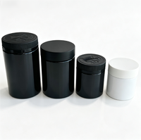 Bouteille noire de haute qualité pour animaux de compagnie à large ouverture avec bouchons à pression et à rotation