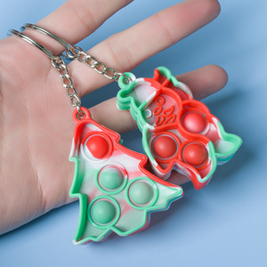 Vente en gros bon marché Silicone <span class=keywords><strong>Mini</strong></span> <span class=keywords><strong>Pop</strong></span> Porte-clés Fidget Poppers Noël Push Itting <span class=keywords><strong>Pop</strong></span> Bubble Fidget Toy Porte-clés - Product Image 4