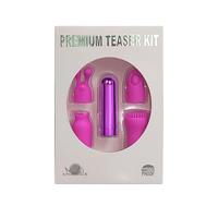 Kit de stimulation aphrodisiaque haut de gamme, rechargeable par USB, étanche IPX7, masseur personnel, 4 accessoires interchangeables, 10 fréquences