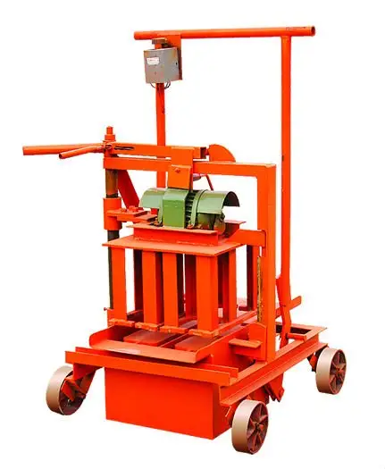 Mobile Manual Hollow Brick Block Maker Concrete Cement Brick Block Making Machine manufacturer lowest Price