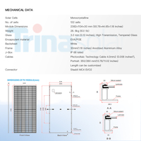 Panel Surya Trina Solar 560-585W Bifacial PERC TSM-DE20R.08 132 Sel 182mm Half-cut Modul PV Proyek Surya Komersial