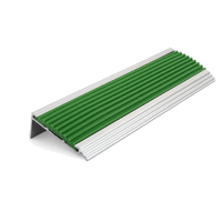 Protection de bord de marche antidérapante en alliage d'aluminium de 40 mm avec insert en PVC pour projets d'escaliers publics – Vente en gros