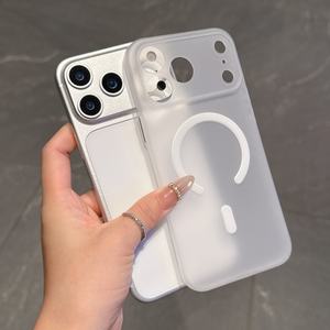 Funda Magnética Mate Translúcida para <span class=keywords><strong>iPhone</strong></span> 17 14 15 16 Pro Max 17 Air, con Cobertura Total de Lente, Protectora y Suave, Gran Venta - Product Image 1