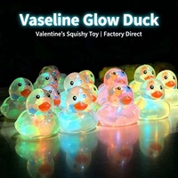 Jouet à presser en forme de canard qui brille dans le noir, paillettes scintillantes, anti-stress, pour les jeunes, emballé individuellement