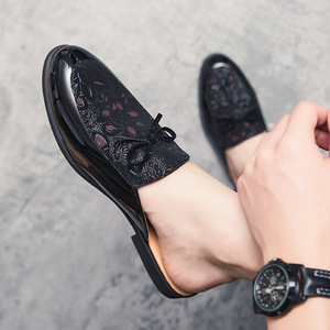Zapatos de hombre con <span class=keywords><strong>punta</strong></span>, estilo casual y sin cordones, de cuero, para exteriores, a la moda, tipo <span class=keywords><strong>media</strong></span> bota - Product Image 4