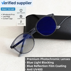 Lunettes photochromiques anti-lumière bleue pour hommes, stock disponible en gros, protection UV400, lunettes de luxe photogray. - Product Image 2