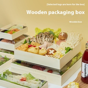 Wholesale <strong>Disposable</strong> Wooden Box Natural and Eco-Friendly Food <strong>Platter</strong> for Food - Product Image 6
