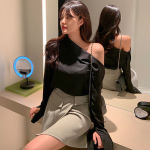 Grosir blus wanita lengan panjang, blus wanita lengan panjang, bahu terbuka, temperamen, musim semi dan musim panas, 2022 - Product Image 4