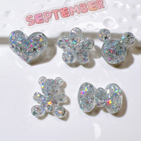Fait à la main AB Colle Résine Patch Crème Colle Téléphone Cas DIY Pinces À Cheveux Ours Pentagramme Paillettes Lâche Acrylique Perles En Plastique Lucite