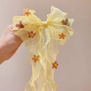 Fermagli per capelli con fiocco a nastro per bambine, accessori per <span class=keywords><strong>trecce</strong></span> da principessa per bambine, graziosi fermagli a fiore per capelli - Product Image 6