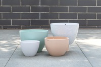 Pot à plantes suspendu en plastique recyclé en forme de bol de conception écologique Poterie de jardin durable avec crochet en plastique pour plantes succulentes