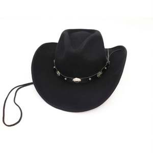 Sombrero de Vaquero Unisex H6333, Gorra de Jazz, Sombrero de Caballero Ecuestre para Hombre y Mujer, Sombrero Fedora de Lana de Ala Ancha, Gorras de Vaquero de Lana - Product Image 3
