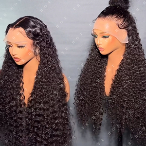 วิกผมหน้าผากลูกไม้ 13x4 แบบไม่ต้องใช้กาว HD Lace Frontal ผมแท้บราซิลแบบหยิก สำหรับผู้หญิงผิวสี  ขายส่งขนาดเล็ก - Product Image 4
