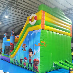 Château gonflable commercial Paw Patrol avec toboggan et zone de saut - Product Image 4