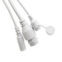 Cable de Seguridad para Cámaras CCTV de Alta Calidad, 350MM, PVC Aislado, Conductor de Cobre Estañado, Clasificación IP67, Conector RJ45/DC JACK, 10 Núcleos